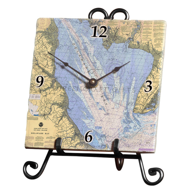 Delaware Bay- Marble Desk Clock