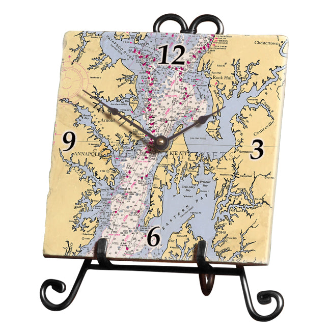 Chesapeake Bay - Marble Desk Clock