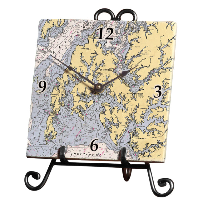 St. Michaels, MD- Marble Desk Clock