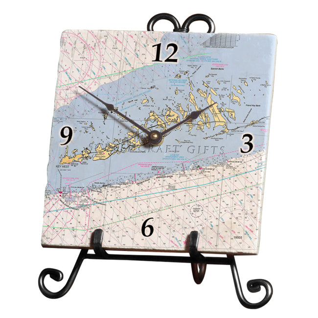 Lower Keys, FL-  Marble Desk Clock
