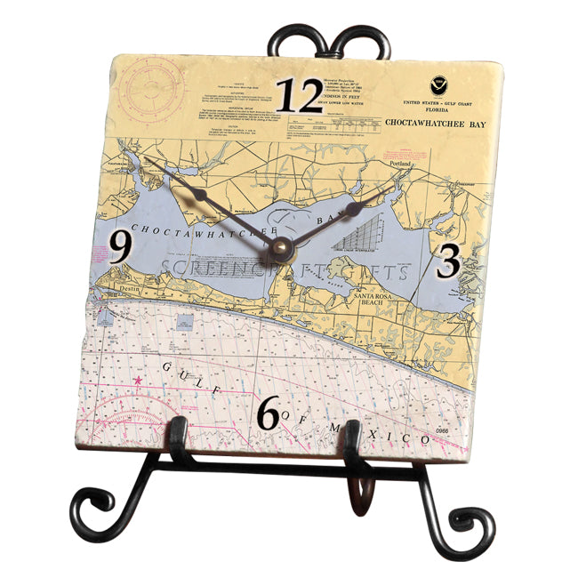 Destin, FL - Marble Desk Clock