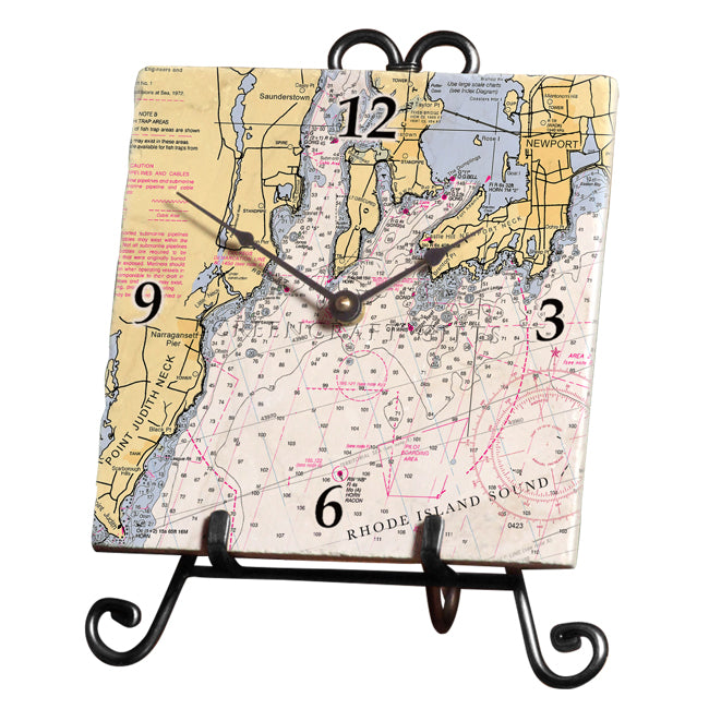 Narragansett Bay- Marble Desk Clock