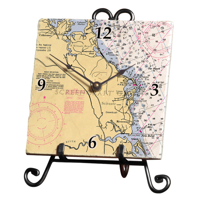 Scituate, MA- Marble Desk Clock
