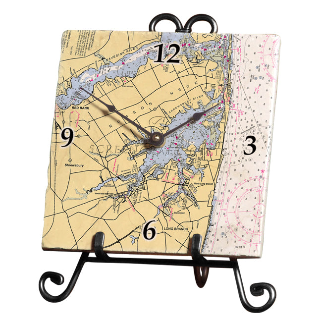 Rumson, NJ-  Marble Desk Clock