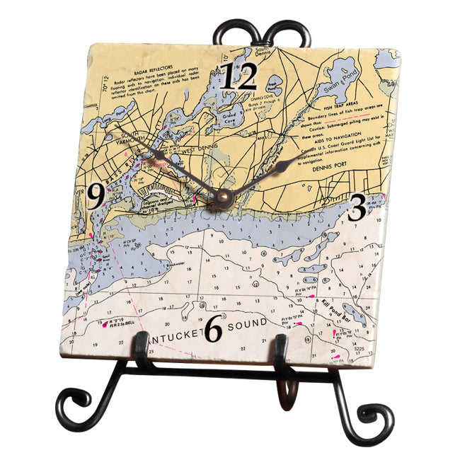 West Dennis, MA - Marble Desk Clock