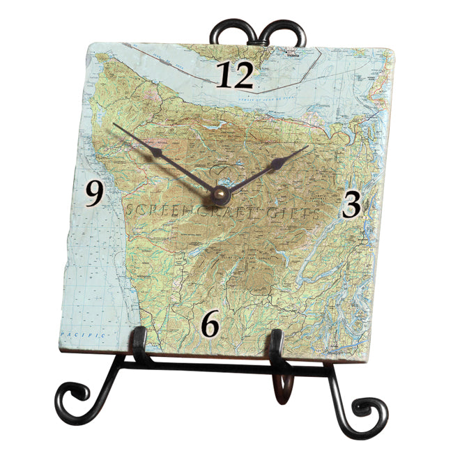 Olympic National Park-  Marble Desk Clock
