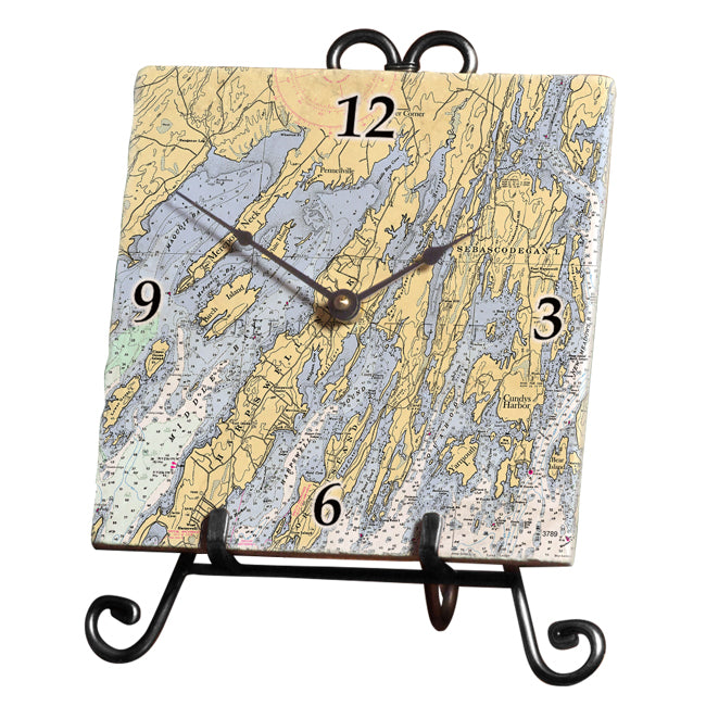 Harpswell, ME- Marble Desk Clock