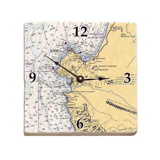 Carmel, CA -  Marble Desk Clock