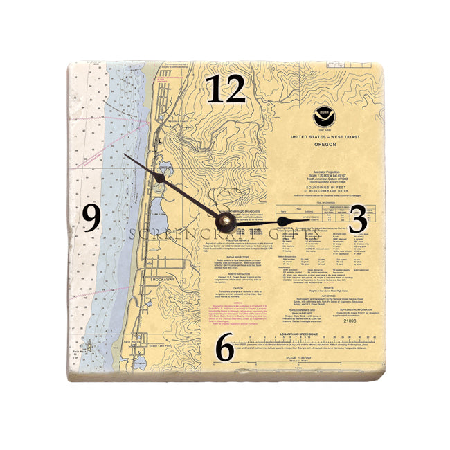 Rockaway, OR- Marble Desk Clock