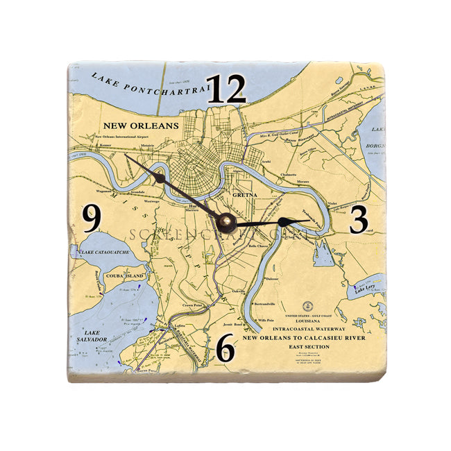 New Orleans, LA- Marble Desk Clock