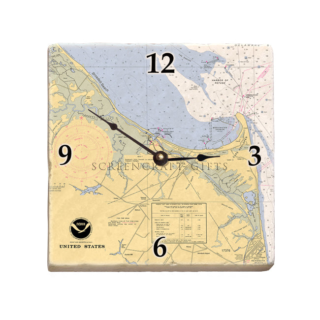 Lewes, DE- Marble Desk Clock