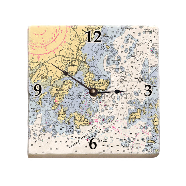 Spruce Head, ME- Marble Desk Clock