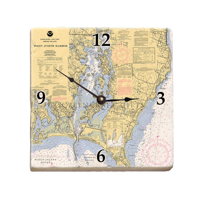 Point Judith, RI- Marble Desk Clock