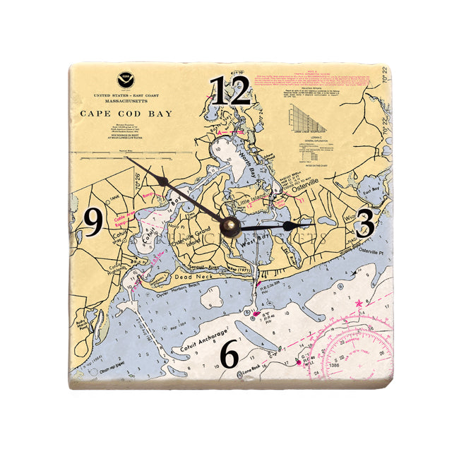 Osterville, MA - Marble Desk Clock
