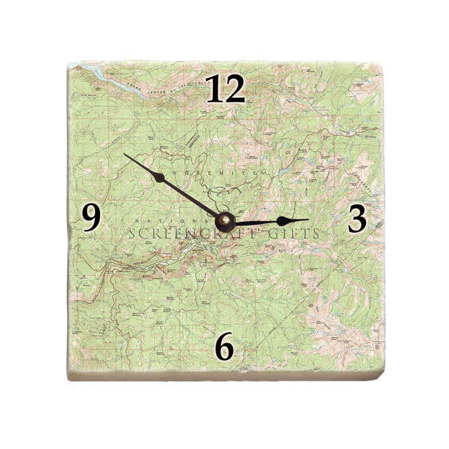 Yosemite National Park-  Marble Desk Clock