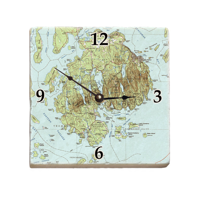 Acadia National Park-  Marble Desk Clock
