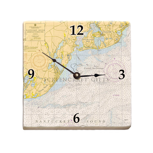 Osterville, MA - Marble Desk Clock