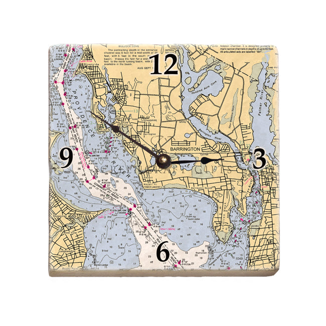 Barrington, RI- Marble Desk Clock