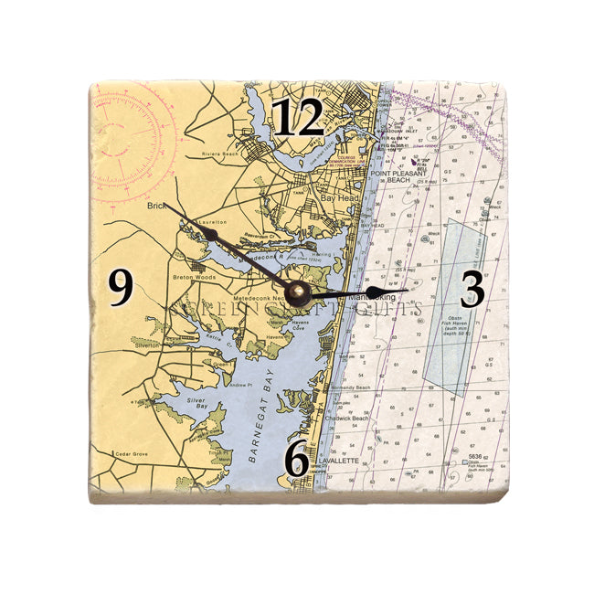 Point Pleasant, NJ- Marble Desk Clock