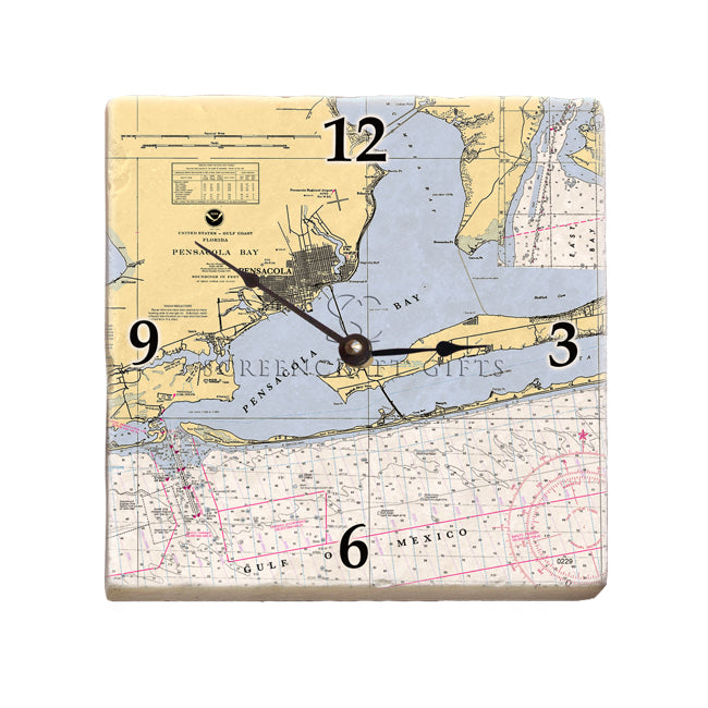 Pensacola, FL- Marble Desk Clock