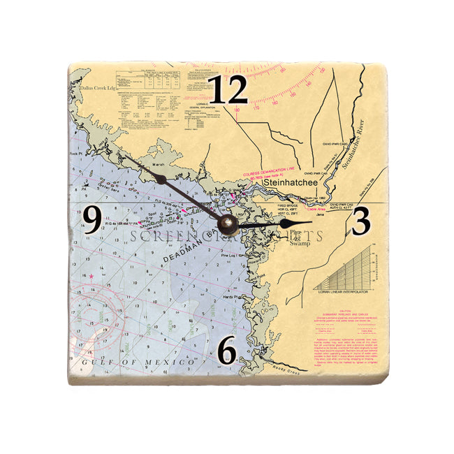 Steinhatchee, FL- Marble Desk Clock