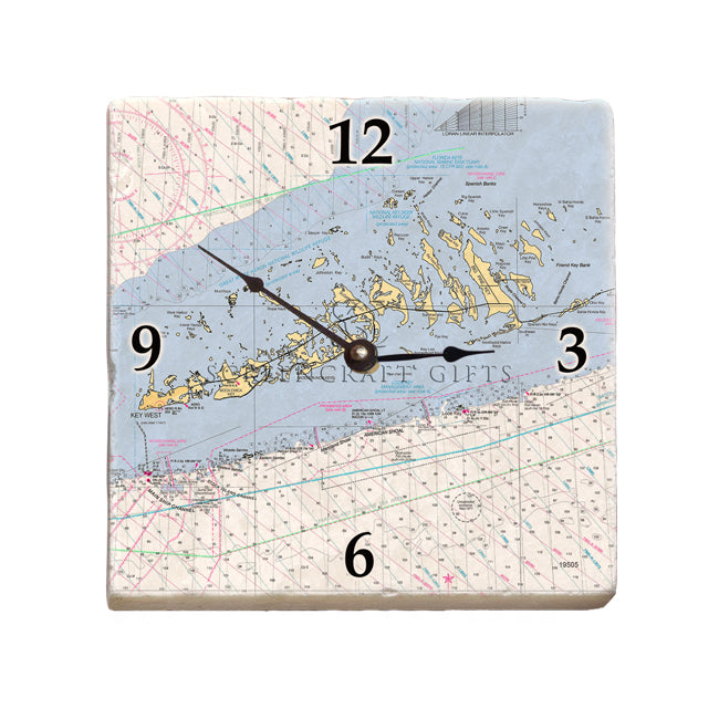 Lower Keys, FL-  Marble Desk Clock
