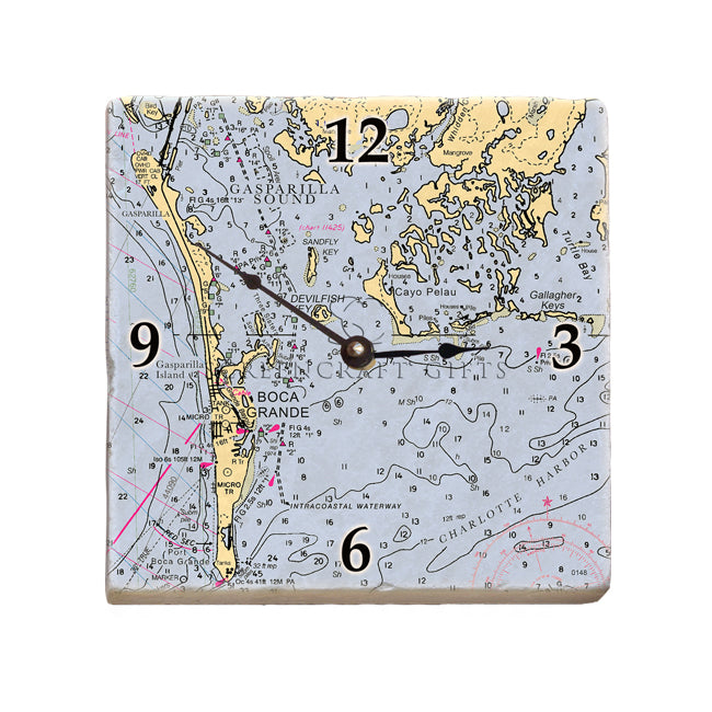 Boca Grande, FL- Marble Desk Clock