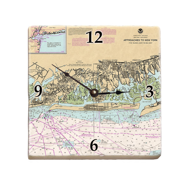 Long Beach, NY- Marble Desk Clock