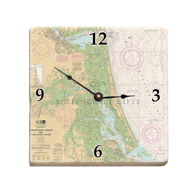 Plum Island, MA- Marble Desk Clock