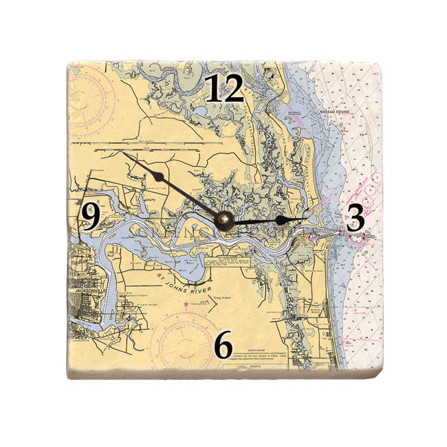 Jacksonville, FL- Marble Desk Clock