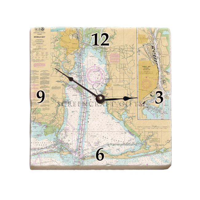 Mobile, AL - Marble Desk Clock