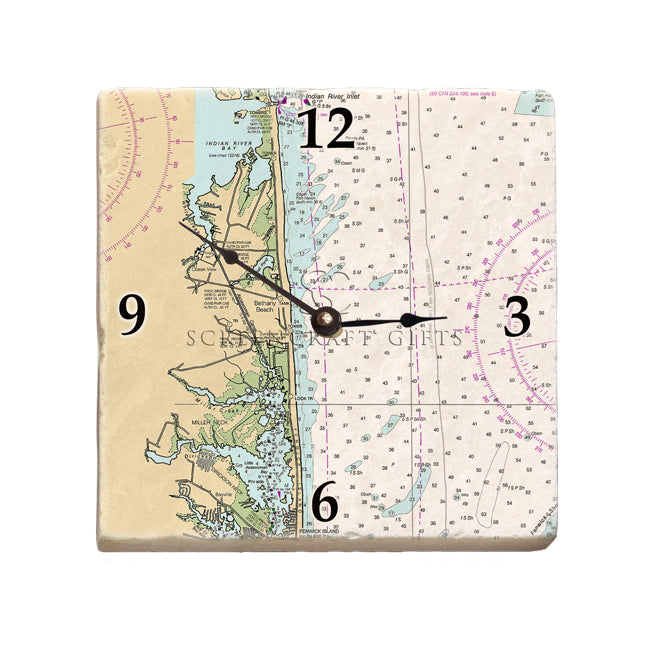 Bethany Beach, DE- Marble Desk Clock
