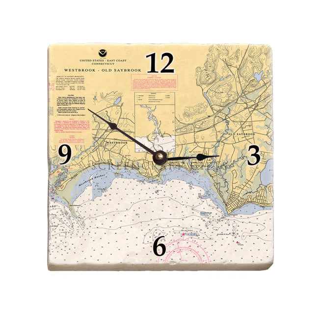 Westbrook, CT- Marble Desk Clock