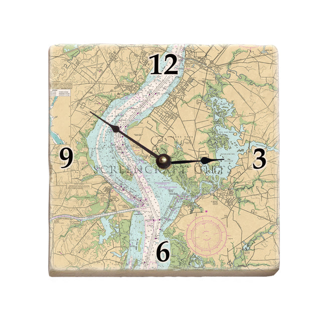 Pennsville, NJ- Marble Desk Clock