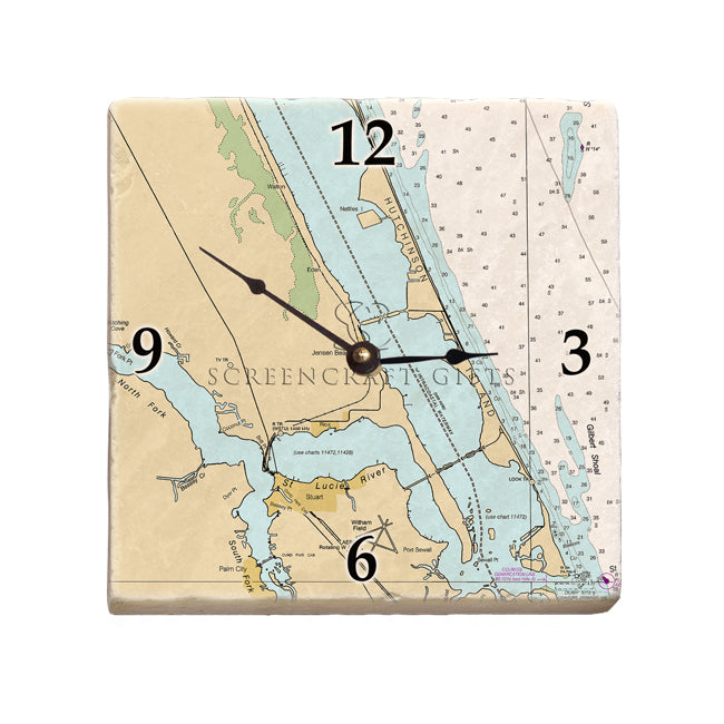 Jensen Beach, FL- Marble Desk Clock