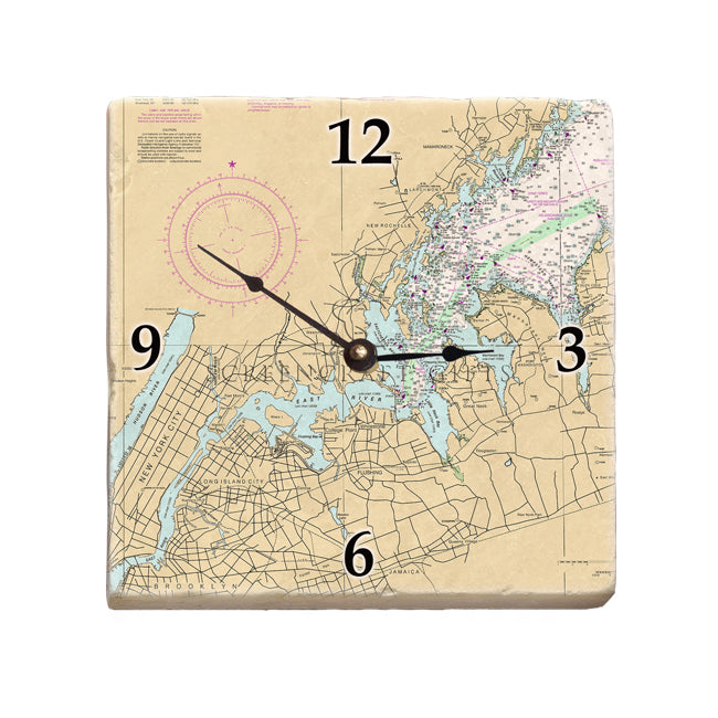 North West Long Island, NY  - Marble Desk Clock
