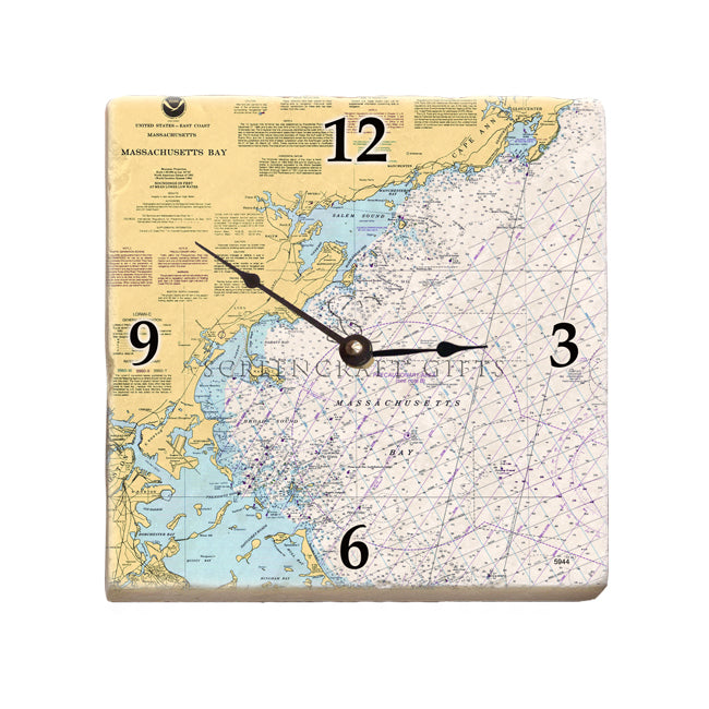 Massachusetts Bay - Marble Desk Clock