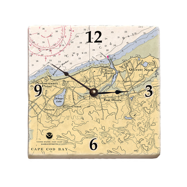 Dennis, MA - Marble Desk Clock