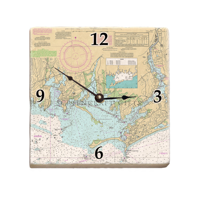 Stonington, CT - Marble Desk Clock