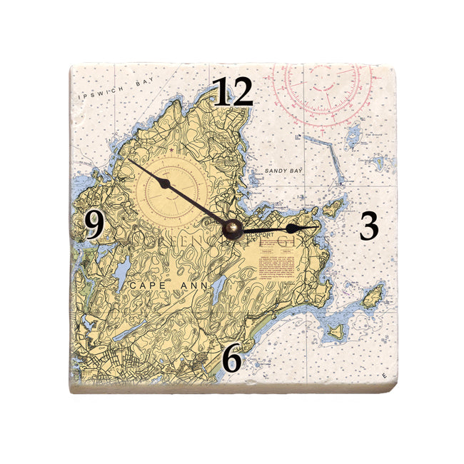 Rockport, MA- Marble Desk Clock