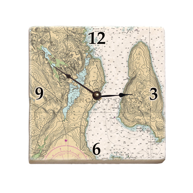 Sedgwick, ME - Marble Desk Clock