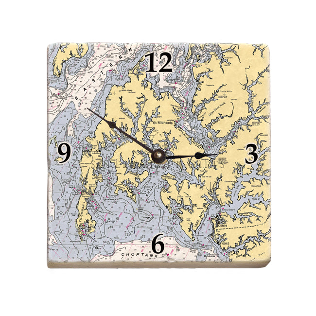 St. Michaels, MD- Marble Desk Clock