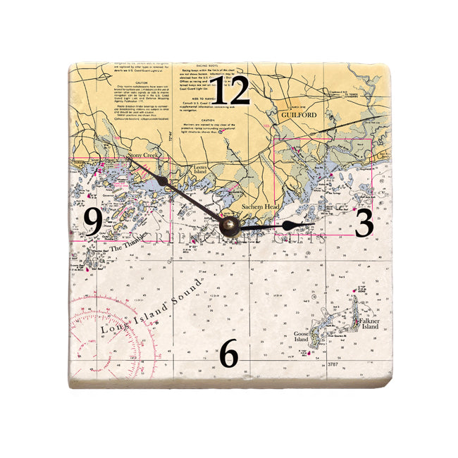 Guilford, CT - Marble Desk Clock