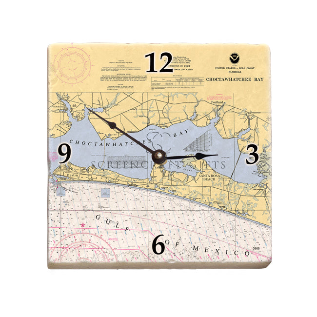 Destin, FL - Marble Desk Clock