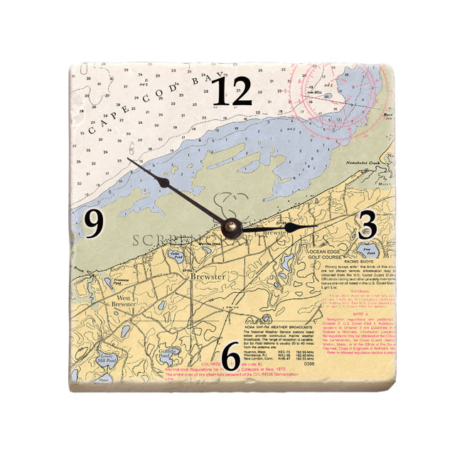 Brewster,  MA - Marble Desk Clock