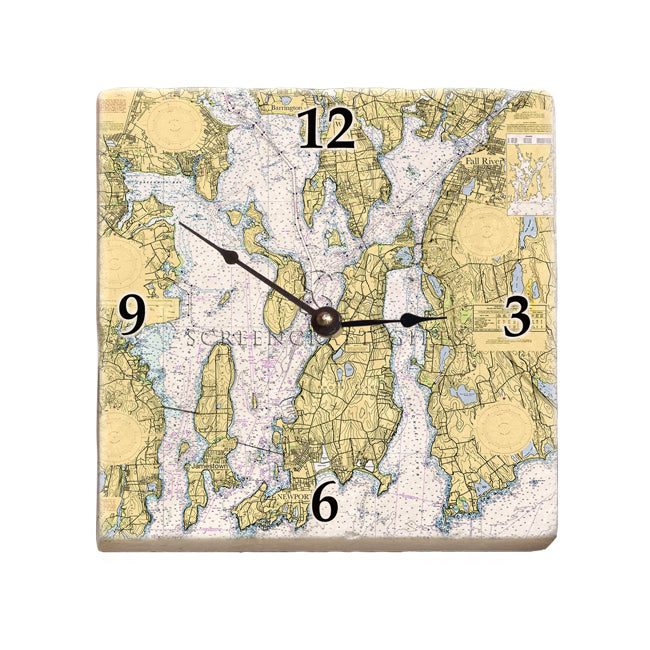 Narragansett Bay- Marble Desk Clock