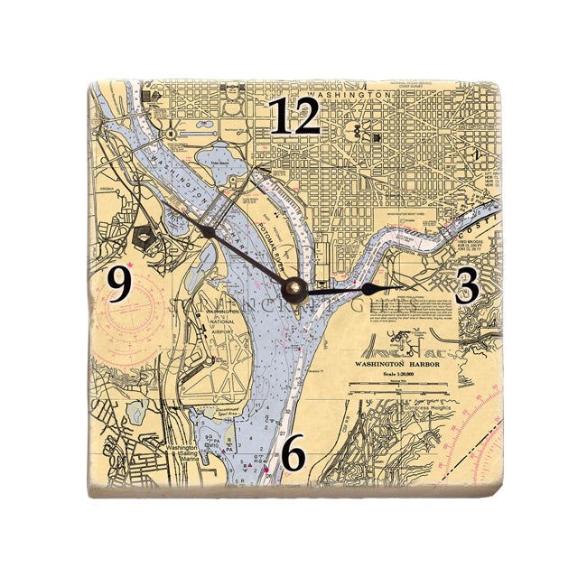 Washington, DC - Marble Desk Clock