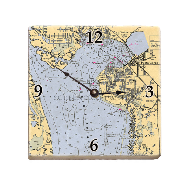 Punta Gorda, FL- Marble Desk Clock