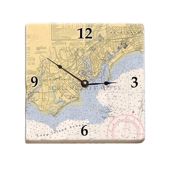 Fairfield, CT- Marble Desk Clock