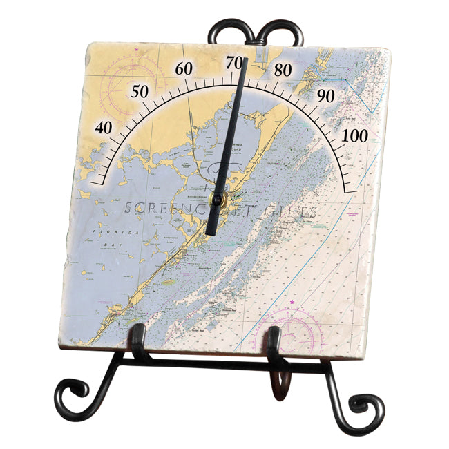 Key Largo, FL  - Marble Thermometer